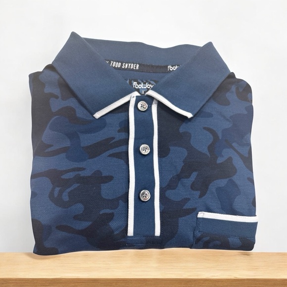 Footjoy X Todd Snyder Blue Camouflage polo, XL, excellent condition - Picture 2 of 4